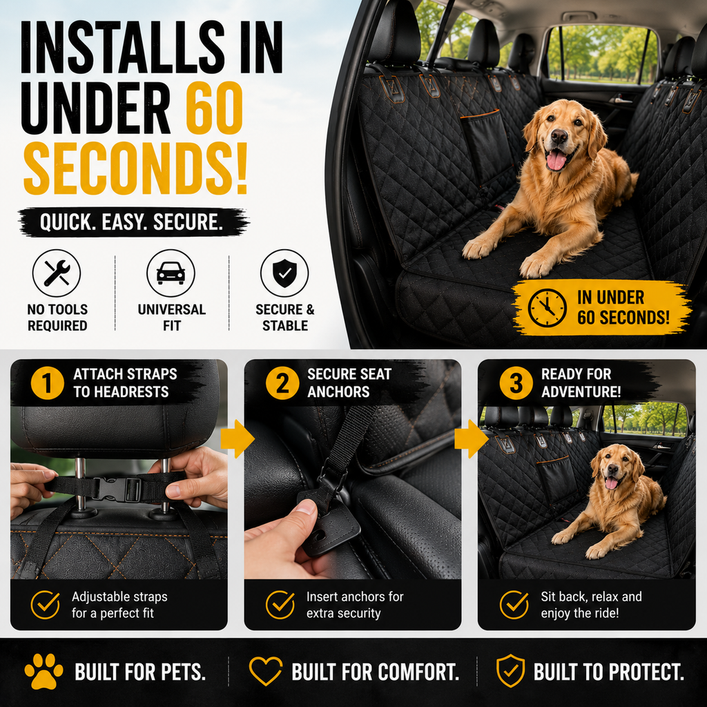 Waterproof Dog Car Seat Cover