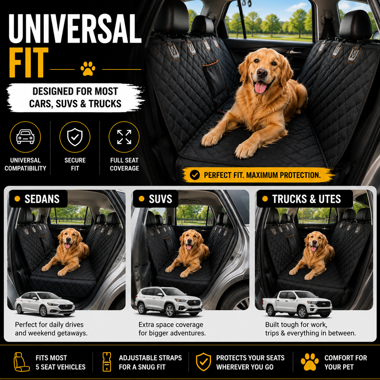 Waterproof Dog Car Seat Cover